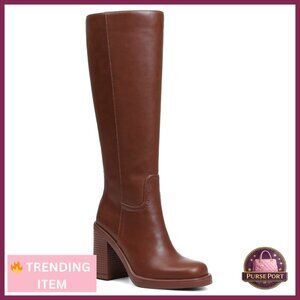 Knee High Boots Wide Calf Platform Square Toe Chunky Heel Comfortable Trendy